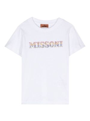 Missoni Kids crystal-embellishment cotton T-shirt - White