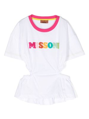 Missoni Kids cut-out cotton T-shirt - White