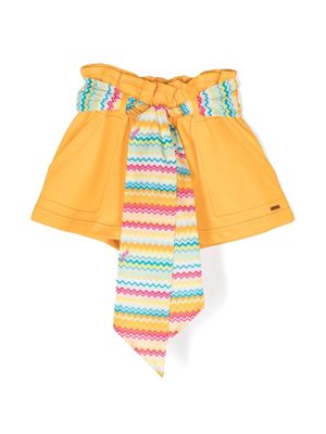 Missoni Kids draped casual shorts - Yellow