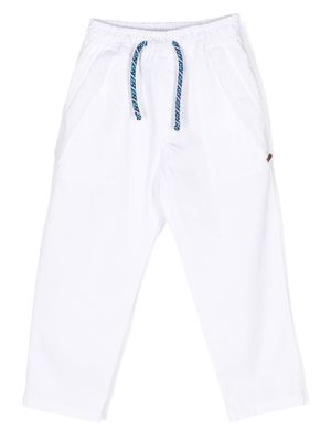 Missoni Kids drawstring-waistband trousers - White