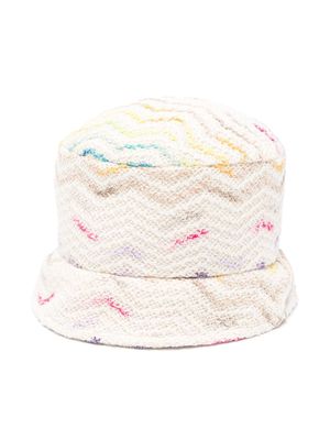 Missoni Kids embroidered bucket hat - Neutrals