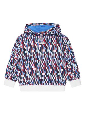 Missoni Kids geometric-print cotton hoodie - Blue