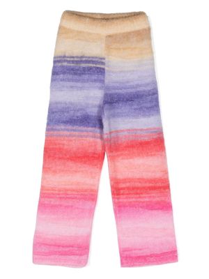 Missoni Kids gradient-effect elasticated-waistband trousers - Red