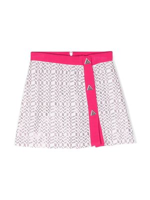 Missoni Kids graphic-print panelled miniskirt - White