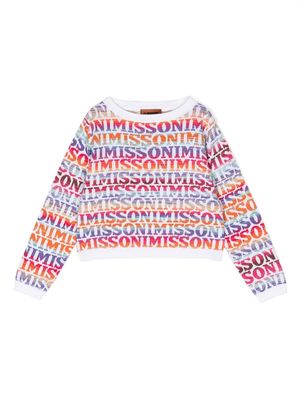 Missoni Kids intarsia-knit logo jumper - Multicolour