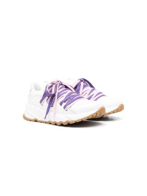 Missoni Kids lace-up leather sneakers - White