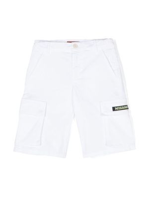 Missoni Kids logo-appliqué cargo shorts - White