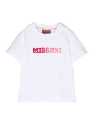 Missoni Kids logo-appliqué cotton T-shirt - White