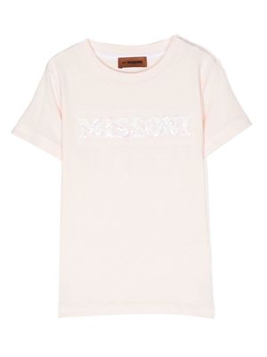 Missoni Kids logo-detail short-sleeve T-shirt - Pink