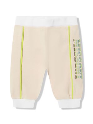 Missoni Kids logo-embroidered trousers - Neutrals