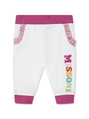 Missoni Kids logo-embroidered trousers - White