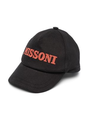 Missoni Kids logo-print baseball cap - Black