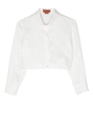 Missoni Kids logo-print long-sleeve shirt - White
