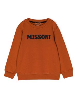 Missoni Kids logo-print long-sleeve sweatshirt - Brown