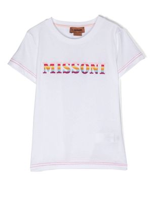 Missoni Kids logo-print short-sleeve T-shirt - White