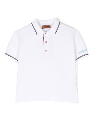 Missoni Kids logo-print short-sleeved polo shirt - White