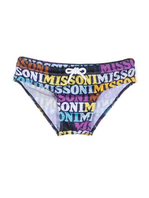 Missoni Kids logo-print swim trunks - Multicolour