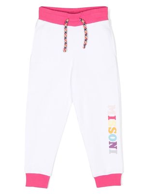 Missoni Kids logo-print track pants - White