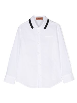 Missoni Kids long-sleeve cotton shirt - White