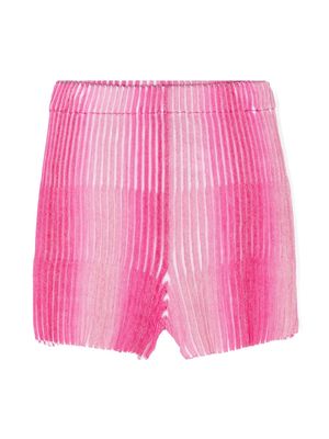 Missoni Kids ombré ribbed-knit shorts - Pink