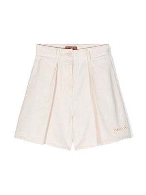 Missoni Kids pleated wide-leg shorts - Neutrals