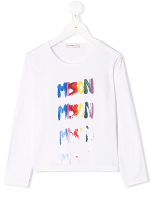 Missoni Kids printed cotton T-shirt - White