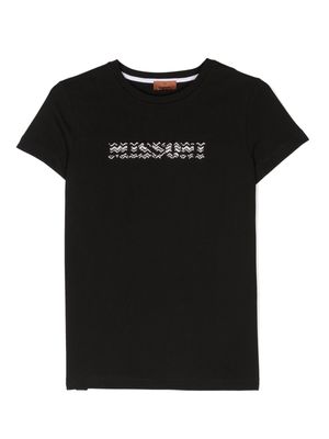 Missoni Kids rhinestone-embellished cotton T-shirt - Black