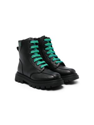 Missoni Kids round-toe leather boots - Black