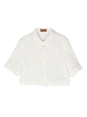 Missoni Kids sequined cropped shirt - White