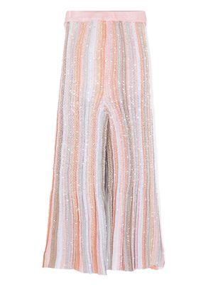 Missoni Kids sequined flared trousers - Pink