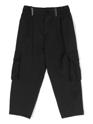Missoni Kids straight-leg virgin-wool trousers - Black