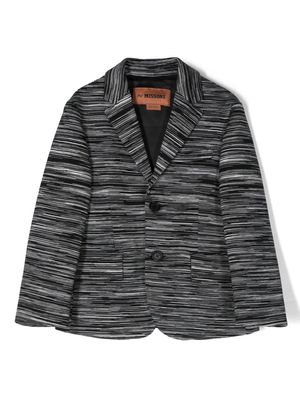 Missoni Kids striped cotton blazer - Black