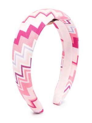 Missoni Kids striped hair band - Pink