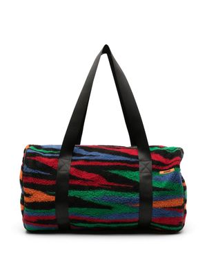 Missoni Kids zebra-print fleece travel bag - Black