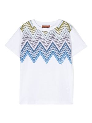 Missoni Kids zig-zag T-shirt - White