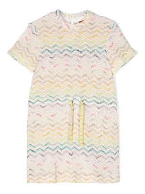 Missoni Kids zig-zag woven dress - Neutrals