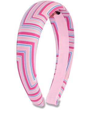 Missoni Kids zigzag cotton head band - Pink