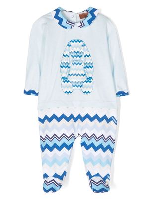 Missoni Kids zigzag-print cotton pyjama - Blue