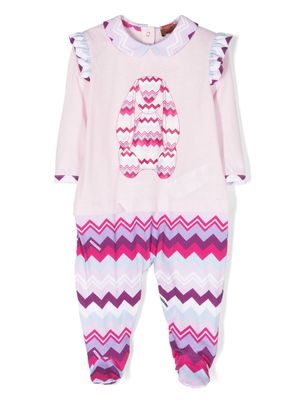 Missoni Kids zigzag-print cotton pyjama - Pink