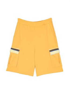 Missoni Kids zigzag-print cotton shorts - Yellow