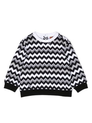 Missoni Kids zigzag-print cotton sweatshirt - Black