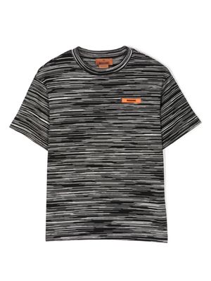 Missoni Kids zigzag-print cotton T-shirt - Black