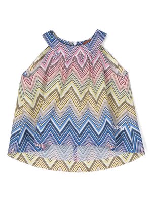 Missoni Kids zigzag-print tank top - Pink