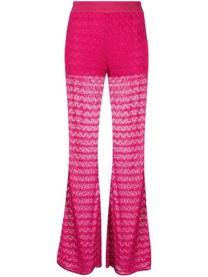 Missoni knitted flared trousers - Pink