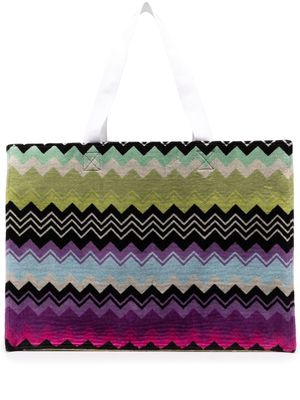 Missoni large chevron-print tote bag - Black