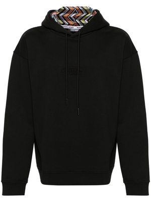 Missoni logo-embroidered cotton hoodie - Black