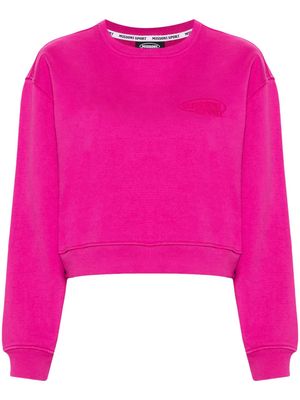 Missoni logo-embroidered cotton sweatshirt - Pink