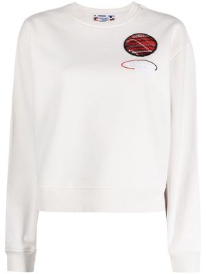 Missoni logo-embroidered cotton sweatshirt - White