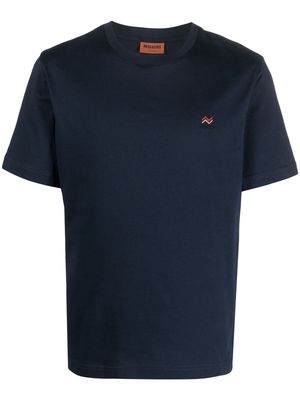 Missoni logo-embroidered cotton T-shirt - Blue