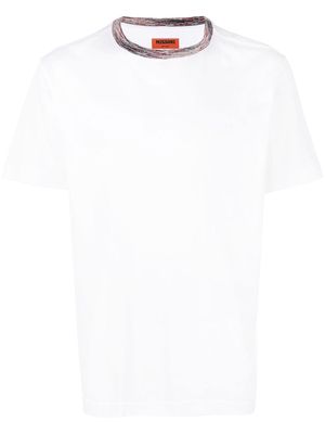 Missoni logo embroidered cotton T-shirt - White